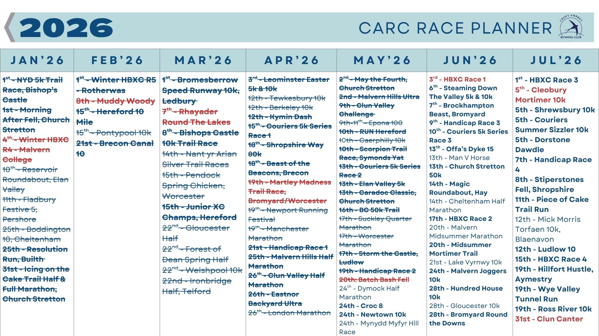 2025 Croft Calendar